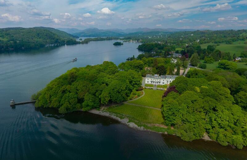 Storrs Hall Hotel on the shore of Lake Windermere, Lake District